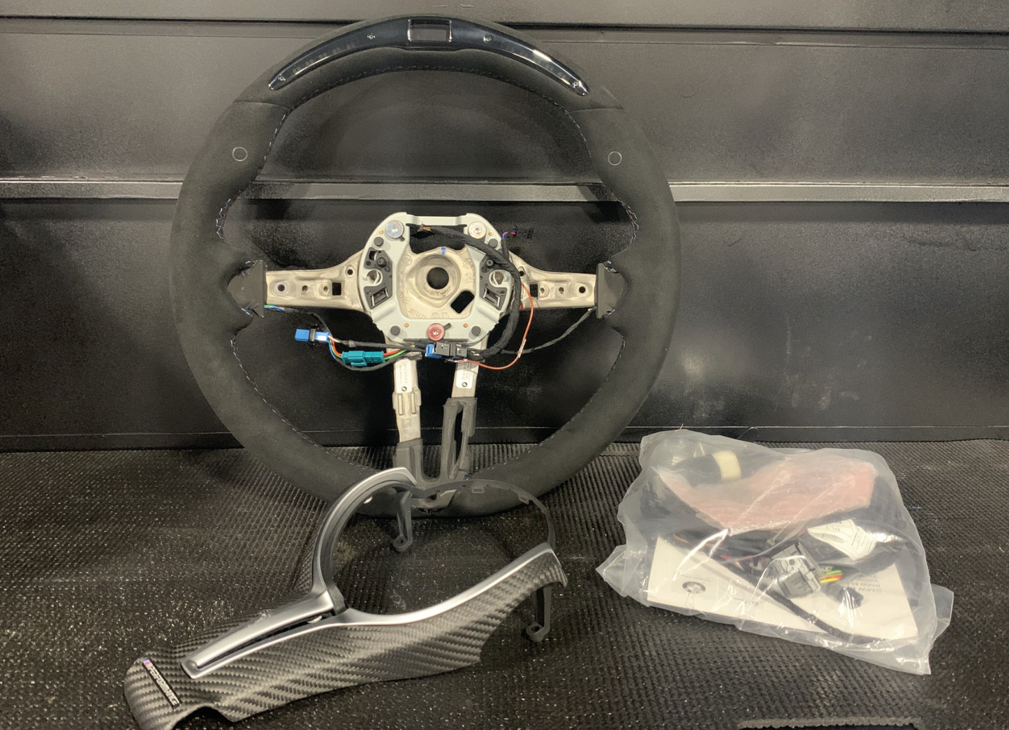 Genuine BMW Alcantara M Performance RACE DISPLAY Wheel For The F87 M2 And M2C (Includes Matte Carbon Fiber Trim)