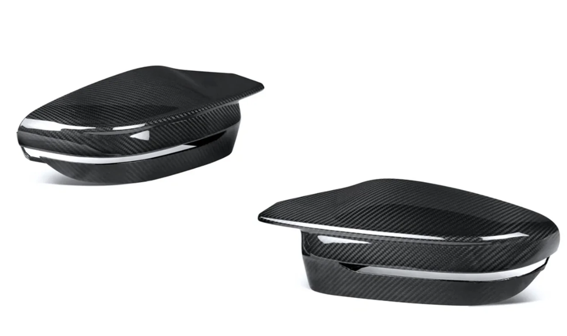 BMW G SERIES M WING MIRROR COVERS IN PRE PREG CARBON FIBRE (G80/G81/G82/G83/G87/G42)