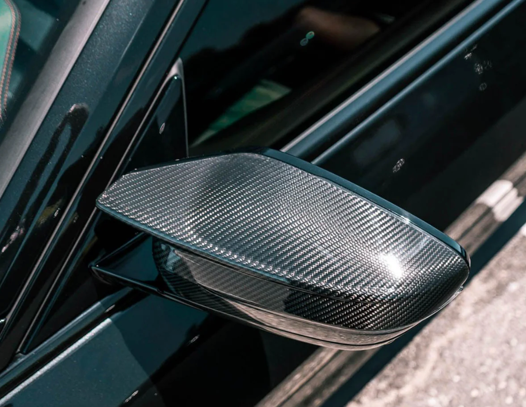 BMW G SERIES M WING MIRROR COVERS IN PRE PREG CARBON FIBRE (G80/G81/G82/G83/G87/G42)