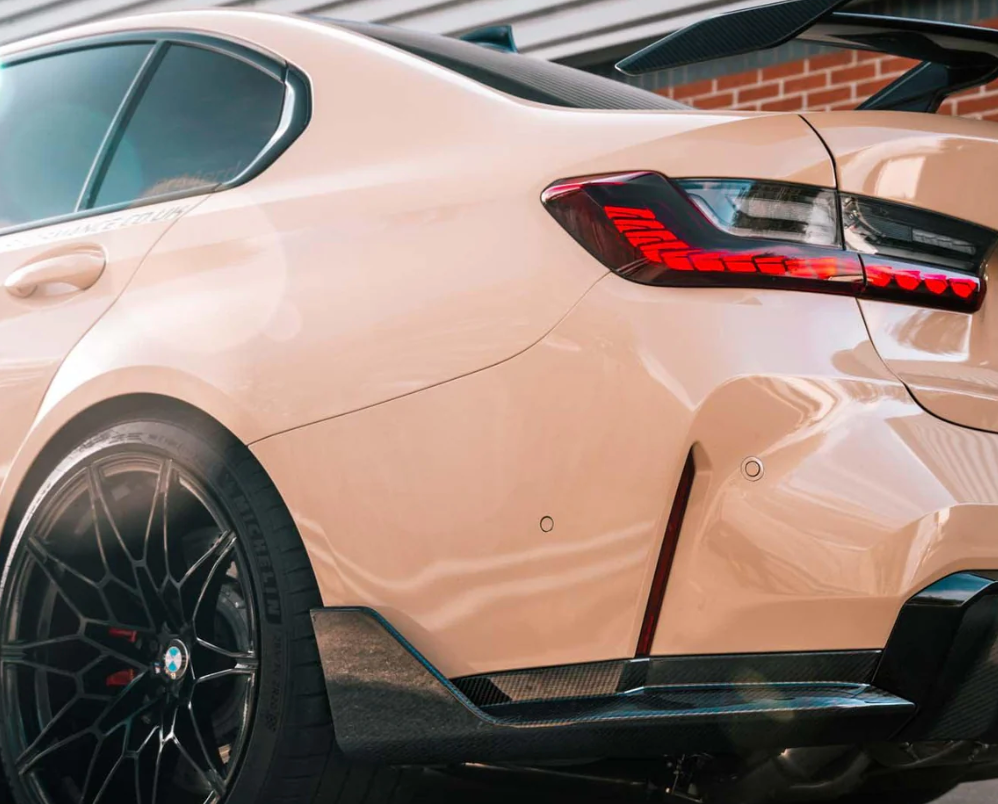 BMW M3 PERFORMANCE STYLE REAR SIDE WINGLETS IN PRE PREG CARBON FIBRE (G80)