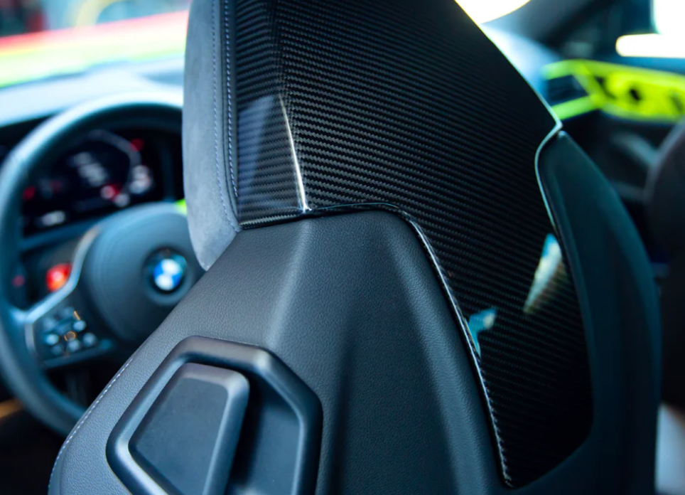 BMW OEM DRY CARBON SEAT BACK COVERS - G80 M3 /G82 M4