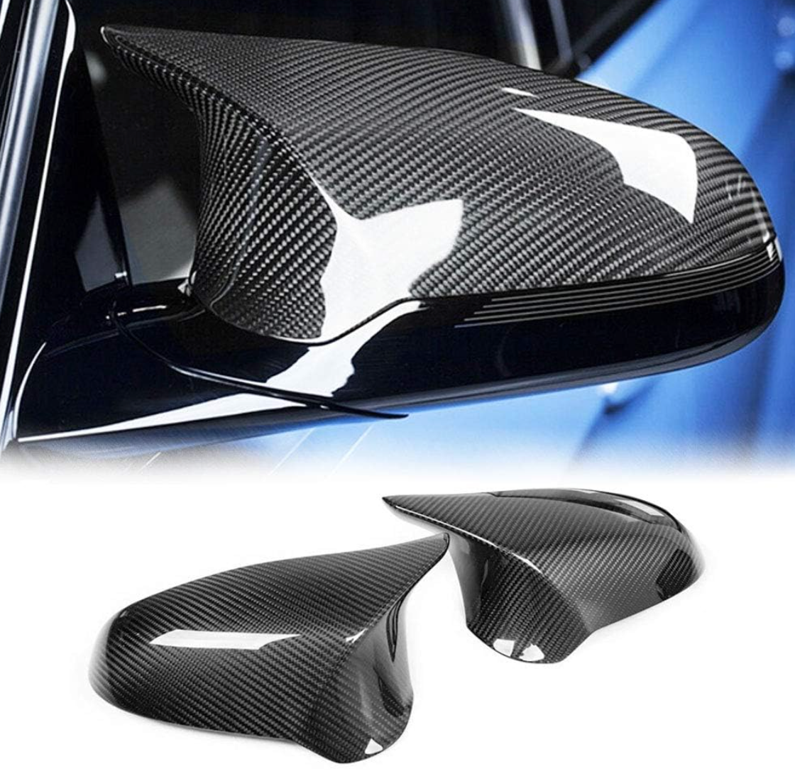 2014-2020 BMW M3 (F80) / M4 (F82) / M2 Competition (F87) OEM Replacement Dry Carbon Fiber Mirror Covers
